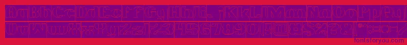 MONOCHROME Hollow Inverse Font – Purple Fonts on Red Background