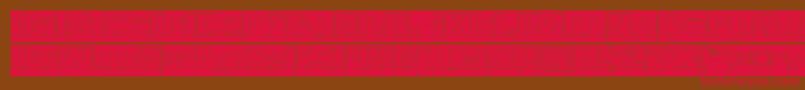 MONOCHROME Hollow Inverse Font – Red Fonts on Brown Background