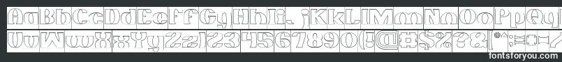 フォントMONOCHROME Hollow Inverse – 黒い背景に白い文字