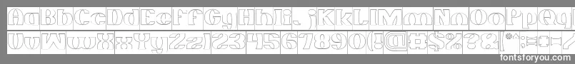 MONOCHROME Hollow Inverse Font – White Fonts on Gray Background