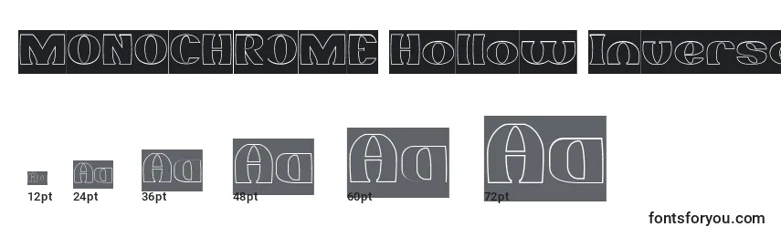 MONOCHROME Hollow Inverse Font Sizes