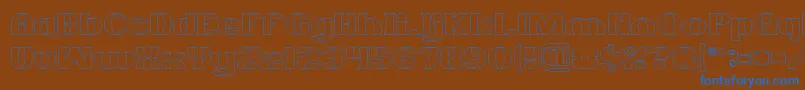 MONOCHROME Hollow Font – Blue Fonts on Brown Background