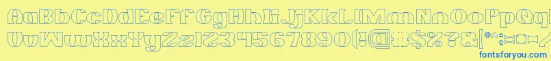 Подробнее о шрифте MONOCHROME Hollow Шрифт MONOCHROME Hollow – синие шрифты на жёлтом фоне