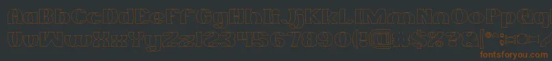 MONOCHROME Hollow Font – Brown Fonts on Black Background