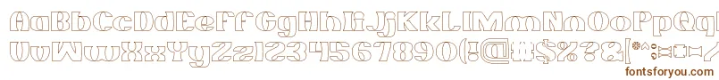 MONOCHROME Hollow Font – Brown Fonts on White Background