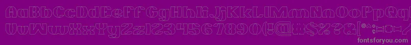フォントMONOCHROME Hollow – 紫の背景に灰色の文字