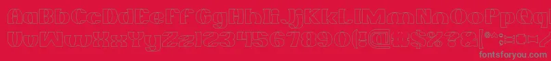 MONOCHROME Hollow Font – Gray Fonts on Red Background