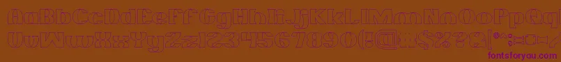 MONOCHROME Hollow Font – Purple Fonts on Brown Background