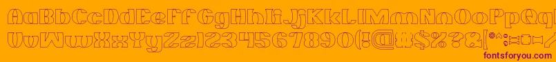MONOCHROME Hollow Font – Purple Fonts on Orange Background