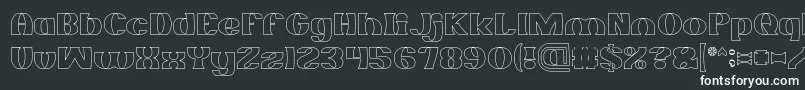 MONOCHROME Hollow Font – White Fonts on Black Background