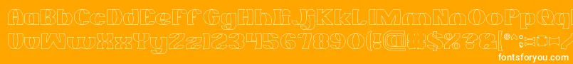 MONOCHROME Hollow Font – White Fonts on Orange Background