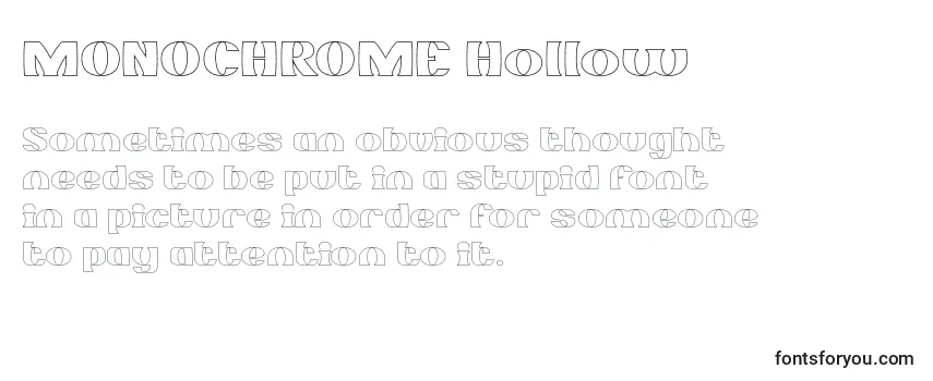 MONOCHROME Hollow Font