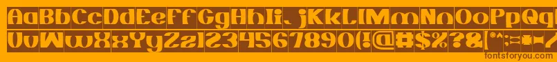 MONOCHROME Inverse Font – Brown Fonts on Orange Background