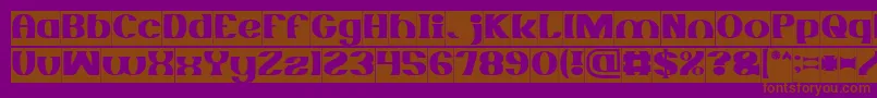 MONOCHROME Inverse Font – Brown Fonts on Purple Background