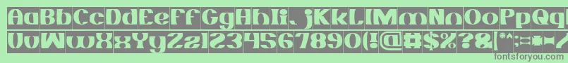 MONOCHROME Inverse Font – Gray Fonts on Green Background