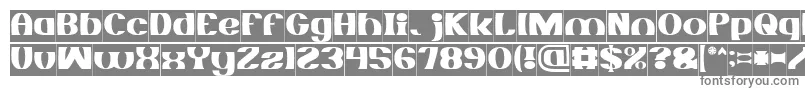 フォントMONOCHROME Inverse – 白い背景に灰色の文字