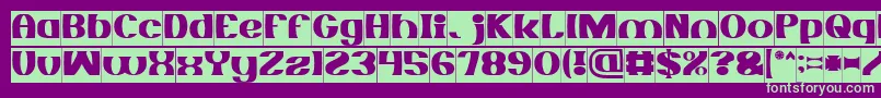 MONOCHROME Inverse Font – Green Fonts on Purple Background