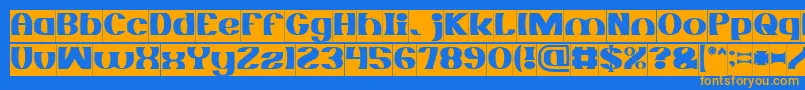 MONOCHROME Inverse Font – Orange Fonts on Blue Background