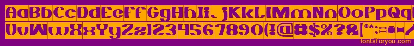 MONOCHROME Inverse Font – Orange Fonts on Purple Background