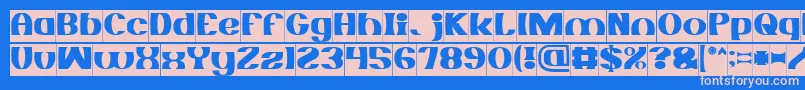 MONOCHROME Inverse Font – Pink Fonts on Blue Background