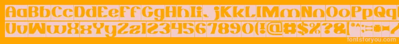 MONOCHROME Inverse Font – Pink Fonts on Orange Background