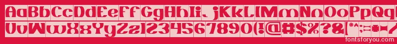 MONOCHROME Inverse Font – Pink Fonts on Red Background