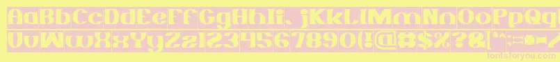 MONOCHROME Inverse Font – Pink Fonts on Yellow Background