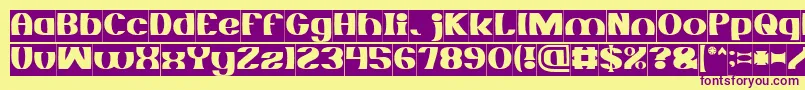 MONOCHROME Inverse Font – Purple Fonts on Yellow Background