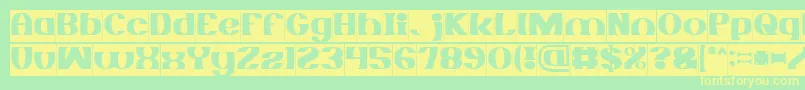 MONOCHROME Inverse Font – Yellow Fonts on Green Background