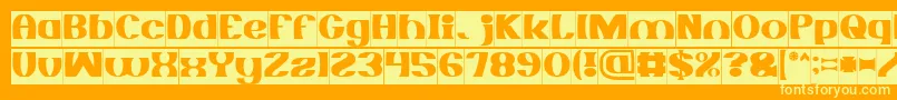 MONOCHROME Inverse Font – Yellow Fonts on Orange Background