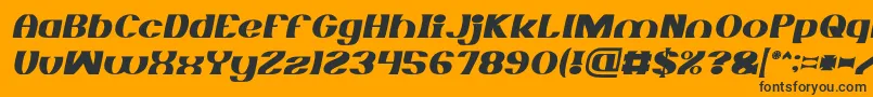 MONOCHROME italic Font – Black Fonts on Orange Background