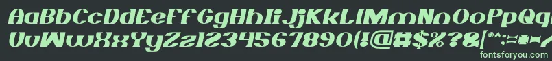 MONOCHROME italic Font – Green Fonts on Black Background