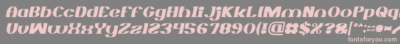 Fonte MONOCHROME italic – fontes rosa em um fundo cinza