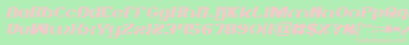 MONOCHROME italic Font – Pink Fonts on Green Background