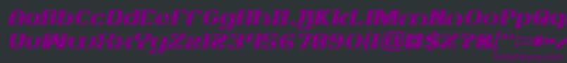 MONOCHROME italic Font – Purple Fonts on Black Background