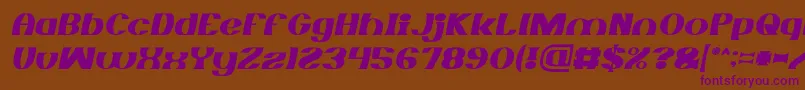 MONOCHROME italic Font – Purple Fonts on Brown Background