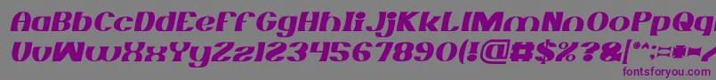 MONOCHROME italic-fontti – violetit fontit harmaalla taustalla