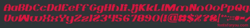 MONOCHROME italic Font – Red Fonts on Black Background