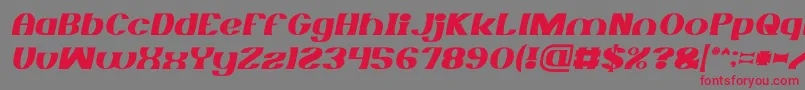 MONOCHROME italic Font – Red Fonts on Gray Background