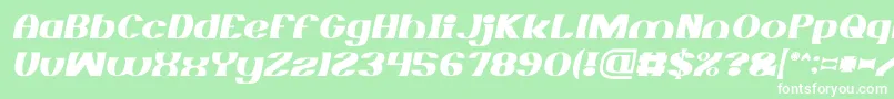 フォントMONOCHROME italic – 緑の背景に白い文字