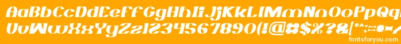 MONOCHROME italic Font – White Fonts on Orange Background