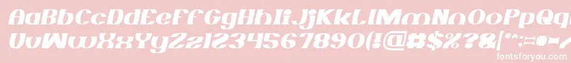 MONOCHROME italic Font – White Fonts on Pink Background