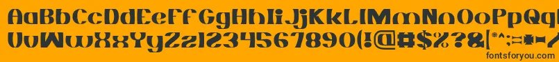 MONOCHROME Light Font – Black Fonts on Orange Background