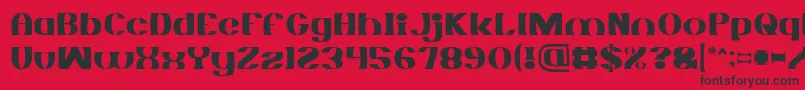 MONOCHROME Light Font – Black Fonts on Red Background