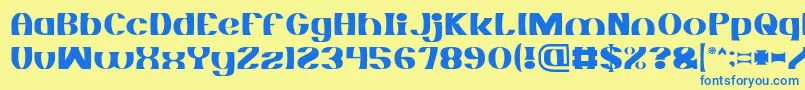 MONOCHROME Light Font – Blue Fonts on Yellow Background