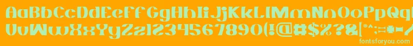 MONOCHROME Light Font – Green Fonts on Orange Background