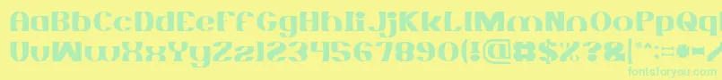 MONOCHROME Light Font – Green Fonts on Yellow Background