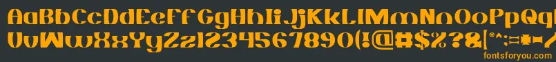 MONOCHROME Light Font – Orange Fonts on Black Background