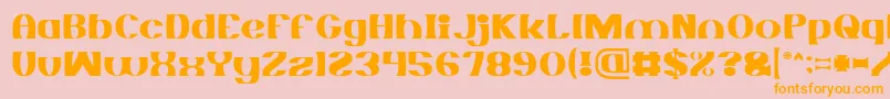 MONOCHROME Light Font – Orange Fonts on Pink Background