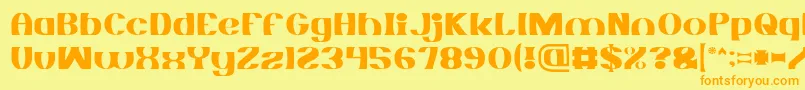 MONOCHROME Light Font – Orange Fonts on Yellow Background